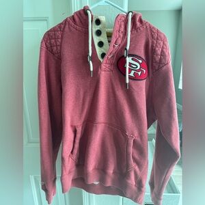 Men’s 49ers Mitchell & Ness hooded sweatshirt medium GUC